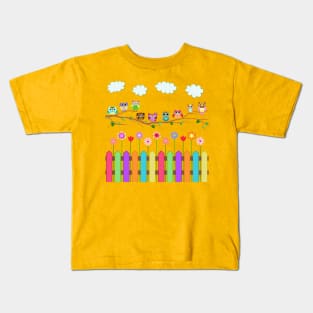 Owl Branches #2 Kids T-Shirt